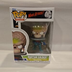 Funko Pop Movies Mars Attacks Martian Soldier #1877 NIB